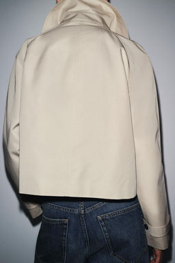 WATER-REPELLENT SHORT TRENCH COAT ZW COLLECTION - Zara фото 3