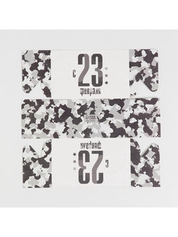 Цена за 5 шт. Коробка для капкейков, кондитерская упаковка с пластиковой крышкой, 2 ячейки, «23 февраля», 16×8×10 см