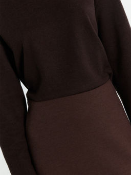 Юбка женская миди Mark Formelle 152802 из хлопка с полиэстером пепельно-коричневый  фото 7