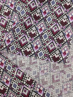 Бязь Этно - мозаика цв.сливовый, ш.1.5м, хлопок-100%, 120гр/м.кв - Купава фото 5