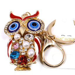 Оберег брелок Сова со стразами символ процветания через мудрость и удачу 13cv - Сандаловый дом фото 3