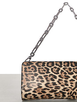 LACCOMA клатч Y2216-2-леопард матовый натуральная кожа полиэстер фото 5