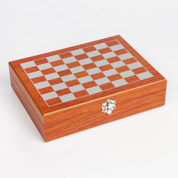 Набор 7 в 1: фляжка 8 oz, 4 рюмки, воронка, шахматы, 18 х 24 см - Simaland фото 13