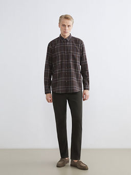 Regular Fit Uzun Kollu Ekose Erkek G?mlek