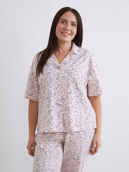 B?y?k Beden G?mlek Yaka Kad?n Pijama Tak?m?