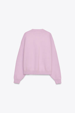 RIB KNIT SWEATSHIRT - Zara фото 5