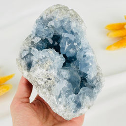 Друза Целестина на подставке - Радуга самоцветов фото 3