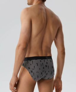 ATLANTIC 3MP-161 Трусы спорт Fashion - набор 3 шт. темно-зеленый + черный + графитовый  фото 3