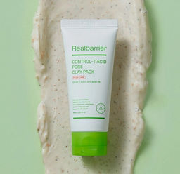 Real Barrier Control-T Acid Pore Clay Pack, 80ml - Глиняная маска с кислотами