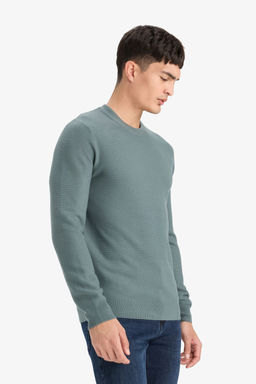 Standart Fit Bisiklet Yaka Basic Dokulu Triko Kazak - Defacto фото 3