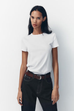 TRF HIGH-WAIST WIDE-LEG FULL-LENGTH JEANS - Zara фото 32