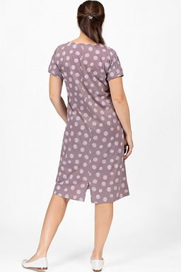 Платье трикотажное, принт, кофе (608-1) - Плиона фото 3