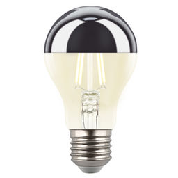LED-A60-4W/3000K/E27/CL MIRROR/CHROME PLS02WH Лампа светодиодная. Форма "A", прозрачная колба с зеркальным отражателем. Серия Sky. Теплый белый свет (3000K). Картон. ТМ Uniel