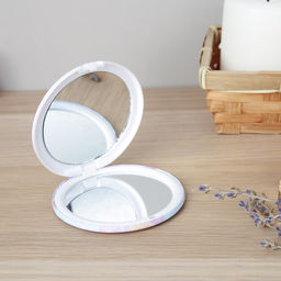 Зеркало карманное 7 см Цветы / MX-230 /уп 60/720/OPP