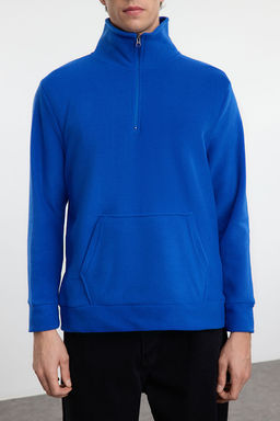 TRENDYOL MAN Saks Regular/Normal Kesim Dik Yaka Anti-Pilling S?cak Tutan/Polar Sweatshirt TMNAW25SW00182 - Trendyolmilla фото 8