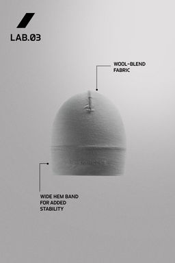 GORRO BEANIE RUNNING MEZCLA LANA / Gris perla