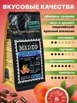 Кофе натуральный Красный апельсин 200 г - Madeo фото 4