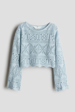 Top cropped en punto pointelle