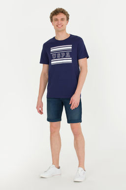 Erkek Lacivert Bisiklet Yaka Ti__rt