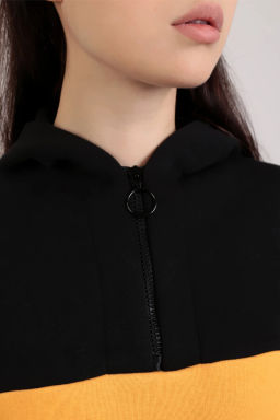 Платье женское, цвет черный желтый