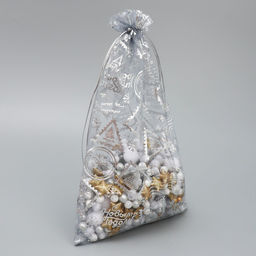 Цена за 20 шт. Мешочек подарочный органза Хорошего НГ, 20 х 30 см +/- 1.5 см - Дарите счастье фото 2