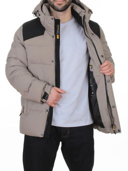 D6263 GRAY/BEIGE Куртка мужская зимняя (200 гр. холлофайбер)