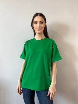 K10391 Футболка OVER SIZE ЗЕЛЕНЫЙ
