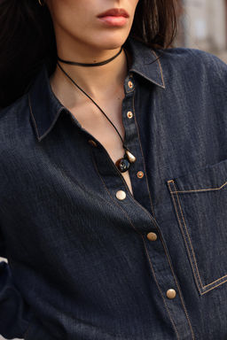 CAMISA Z1975 DENIM OVERSIZE / Azul - Zara фото 2