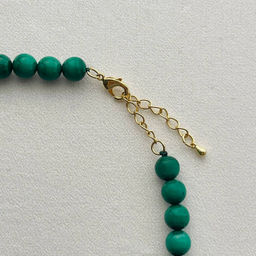 Колье из Малахита с Жемчугом 45 см +