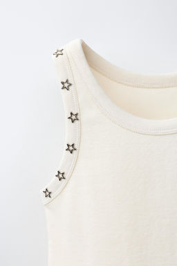 TOP TACHAS / Beige - Zara фото 4