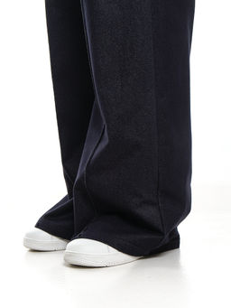 Брюки со стрелками для девочки подросткам 22-2012 синий джинс - Mini maxi фото 5