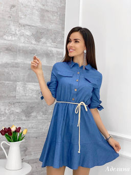Платье Аделина (синий) - Nadi bordo фото 2