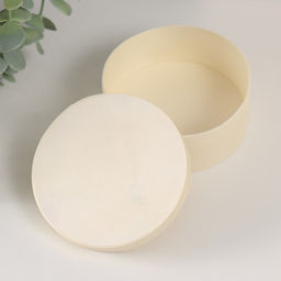 Цена за 2 шт. Шкатулка для росписи дерево «Круглая. Тонкий лист», 9.5×9.5×4 см