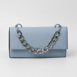 Цена за 2 шт. Цепочка для сумки, с карабинами, металлическая, плоская, 29×19 мм, 30 см, цвет серебряный