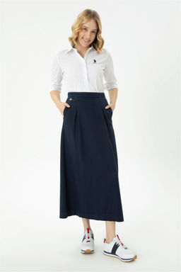 Женская темно-синяя тканая юбка Неожиданная скидка в корзине