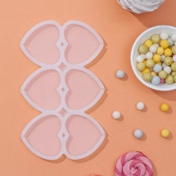 Форма для леденцов Влюблённость, силикон, 16?10?0.7 см, 6 ячеек, прозрачная