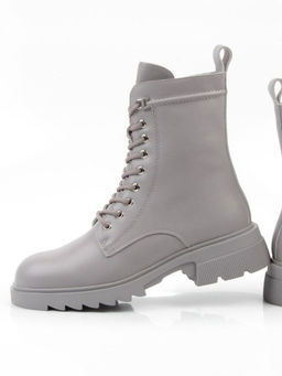 04-PAT178-2Z GRAY Ботинки зимние женские (натуральная кожа, 100% шерсть)