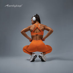 Топ спортивный ONLYTOP Comfort, размер L, оранжевый