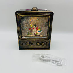 Новогодний декор стекло - Телевизор 20 см (свет, музыка) - Ип лебедев о.ю фото 5
