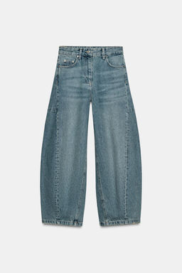 ZW COLLECTION ANKLE BALLOON MID-WAIST JEANS - Zara фото 5