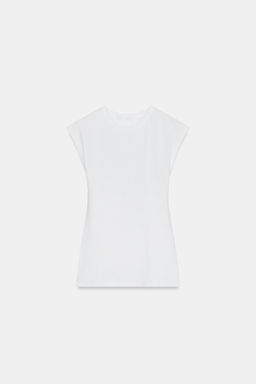 CAMISETA CON ALGOD?N / Blanco - Zara фото 5