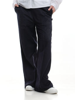 Брюки со стрелками для девочки подросткам 22-2012 синий джинс - Mini maxi фото 8