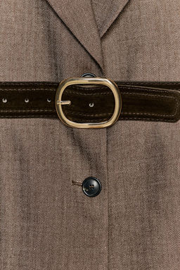 BLAZER ESPIGA CINTUR?N / Marr?n - Zara фото 9