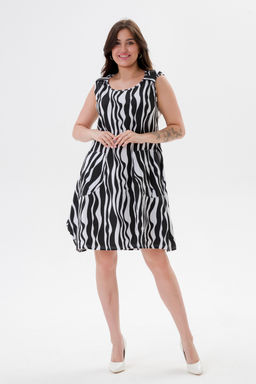 Платье женское из кулирки Кэтрин белая зебра макси - Амадэль фото 2