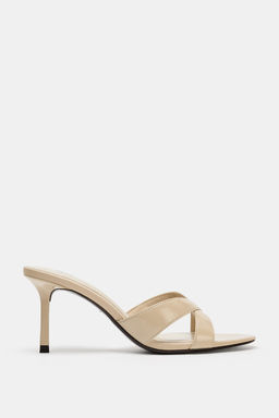 SANDALIA MULE PIEL / Beige
