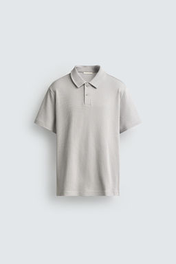 POLO ESTRUCTURA WAFFLE / Gris perla - Zara фото 8