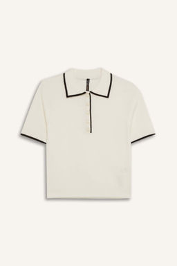 Fitted Polo Yaka K?sa Kollu Triko Tisort - Defacto фото 2