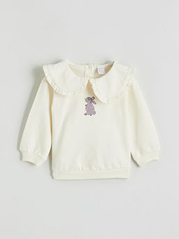 Bebe Yaka K?z Bebek Sweatshirt ve Tayt