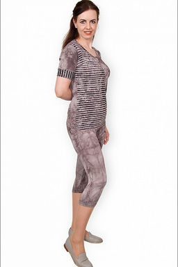 Костюм с бриджами, вискоза - батик, сепия (368-1) - Плиона фото 4
