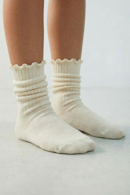 PACK TRES CALCETINES MEDIOS RIZO / Beige claro